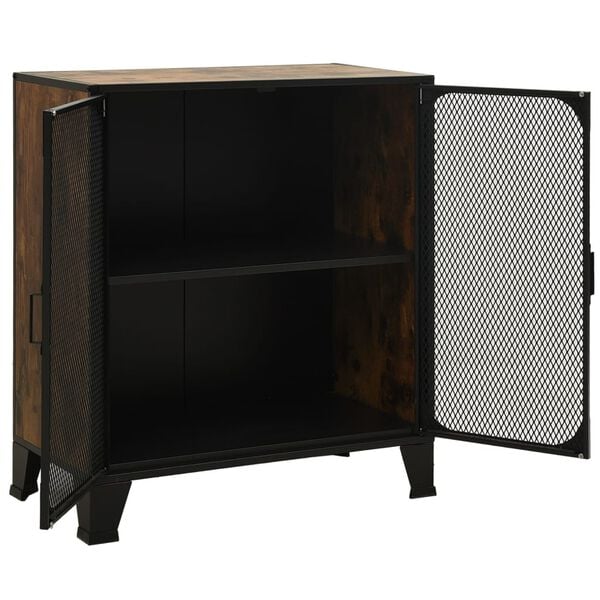vidaXL Ντουλάπι Αποθήκευσης Ρουστίκ Καφέ 72x36x82 εκ. Μέταλλο / MDF