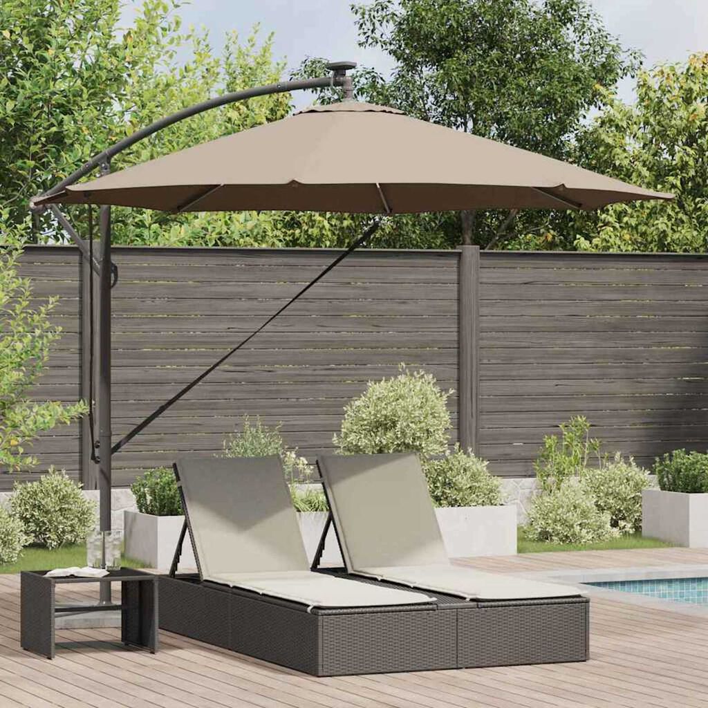 vidaXL Ομπρέλα Cantilever Banana Taupe 294 x 294 x 248 cm