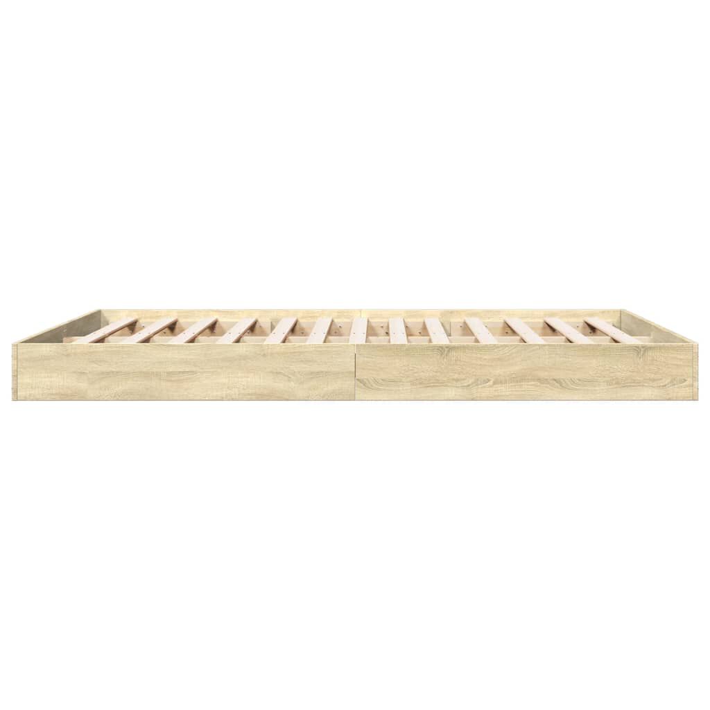 vidaXL Πλαίσιο Κρεβατιού Χωρ. Στρώμα Sonoma Δρυς 160x200 εκ. Επ. Ξύλο
