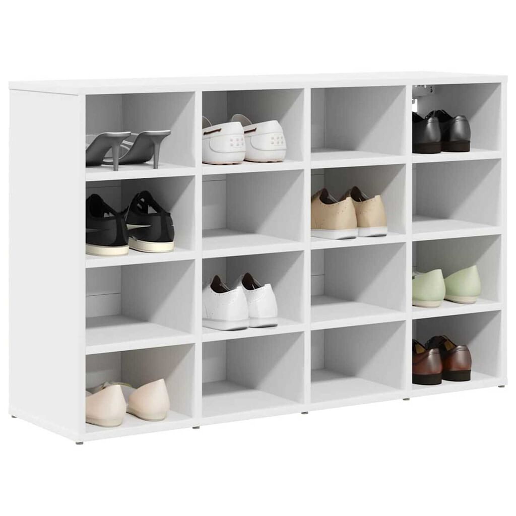 vidaXL Ντουλάπα Παπουτσιών Λευκό 103 x 30 x 67 εκ. Επεξεργασμένο ξύλο
