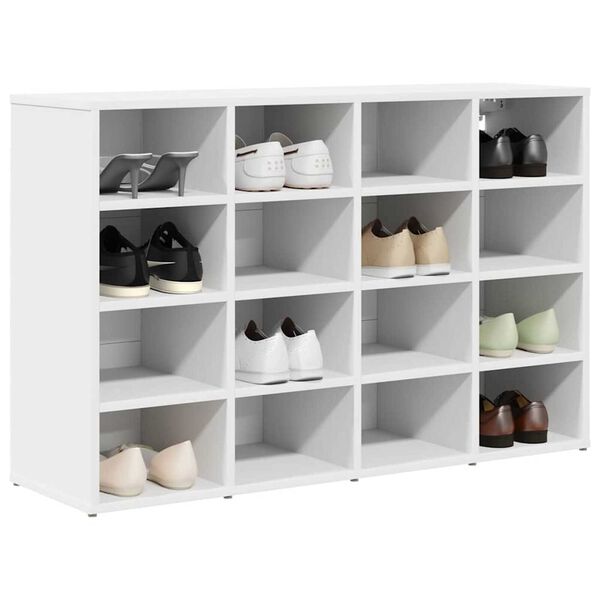vidaXL Ντουλάπα Παπουτσιών Λευκό 103 x 30 x 67 εκ. Επεξεργασμένο ξύλο