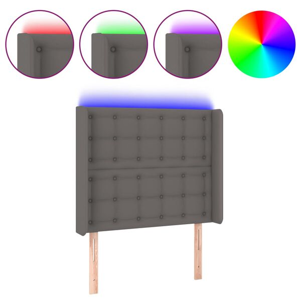 vidaXL &Kappa;&epsilon;&phi;&alpha;&lambda;ά&rho;&iota; &Kappa;&rho;&epsilon;&beta;&alpha;&tau;&iota;&omicron;ύ LED &Gamma;&kappa;&rho;&iota; 93x16x118/128 &epsilon;&kappa;. &Sigma;&upsilon;&nu;&theta;&epsilon;&tau;. &Delta;έ&rho;&mu;&alpha;