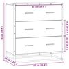 vidaXL Sideboard Sonoma Oak 68x35x76cm Κατασκευασμένο ξύλο και μέταλλο
