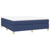 vidaXL Κρεβάτι Boxspring με Στρώμα Μπλε 180x200 εκ. Υφασμάτινο