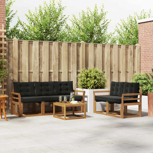 vidaXL &Sigma;&epsilon;&iota;&rho;ά &Kappa;&alpha;&nu;&alpha;&pi;έ &Epsilon;&xi;&omega;&tau;&epsilon;&rho;&iota;&kappa;&omicron;ύ &mu;&epsilon; &mu;&alpha;&xi;&iota;&lambda;ά&rho;&iota; 6 pcs &Phi;&upsilon;&sigma;&iota;&kappa;ό &kappa;&alpha;&iota; &Mu;&alpha;ύ&rho;&omicron;