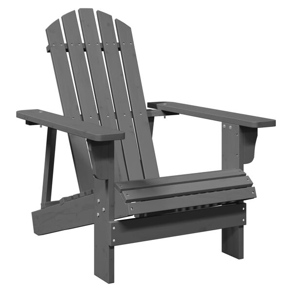 vidaXL Καρέκλα Adirondack Γκρι 69x85x90,5 εκ. από Ξύλο Ελάτης