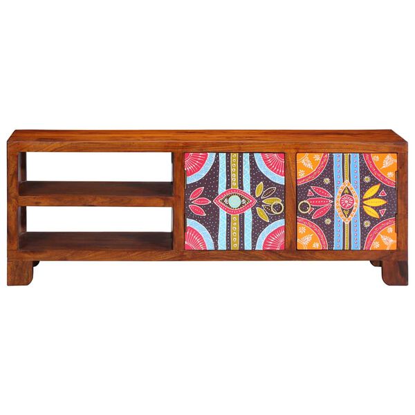 vidaXL Ντουλάπι τηλεόρασης πολύχρωμο 110x30x40 μασίφ ξύλο ακακίας