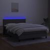 vidaXL &Kappa;&rho;&epsilon;&beta;ά&tau;&iota; Boxspring &mu;&epsilon; &Sigma;&tau;&rho;ώ&mu;&alpha; & LED &Sigma;&kappa;.&Gamma;&kappa;&rho;&iota; 140x200 &epsilon;&kappa; &Upsilon;&phi;&alpha;&sigma;&mu;ά&tau;&iota;&nu;&omicron;