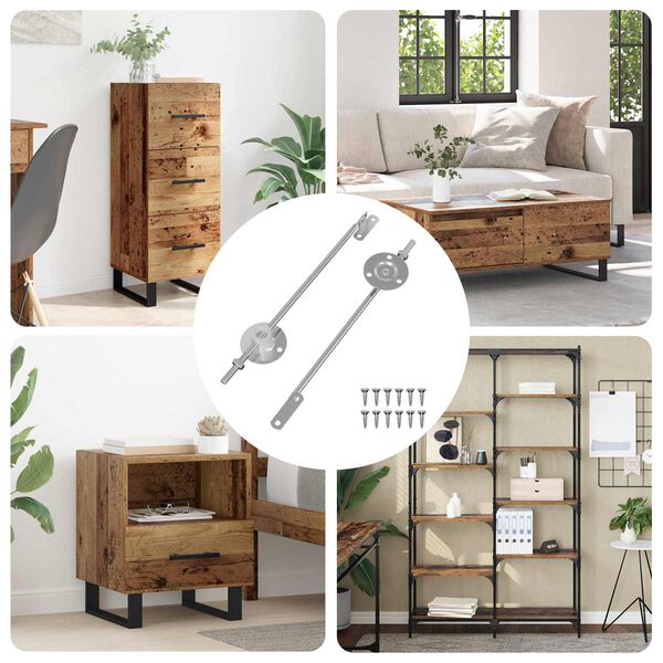 vidaXL &Mu;&epsilon;&nu;&tau;&epsilon;&sigma;έ&sigmaf; &sigma;&tau;ή&rho;&iota;&xi;&eta;&sigmaf; &kappa;&alpha;&pi;&alpha;&kappa;&iota;&omicron;ύ 2 pcs &Alpha;&sigma;&eta;&mu;ί 194 x 36 x 18 mm &Sigma;ί&delta;&epsilon;&rho;&omicron;