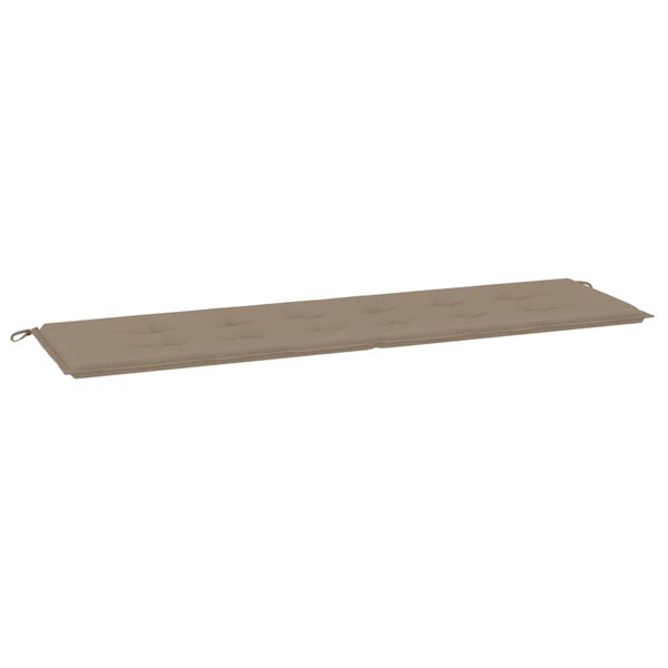 vidaXL Μαξιλάρι Πάγκου Κήπου Taupe 180x50x4 εκ. Ύφασμα Oxford