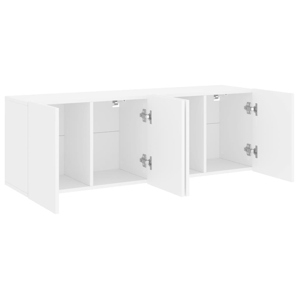 vidaXL Έπιπλα Τοίχου Τηλεόρασης 2 Τεμ. Λευκά 60 x 30 x 41 εκ.