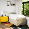 vidaXL Κρεβάτι Boxspring με Στρώμα Κρεμ 80 x 200 εκ. Υφασμάτινο