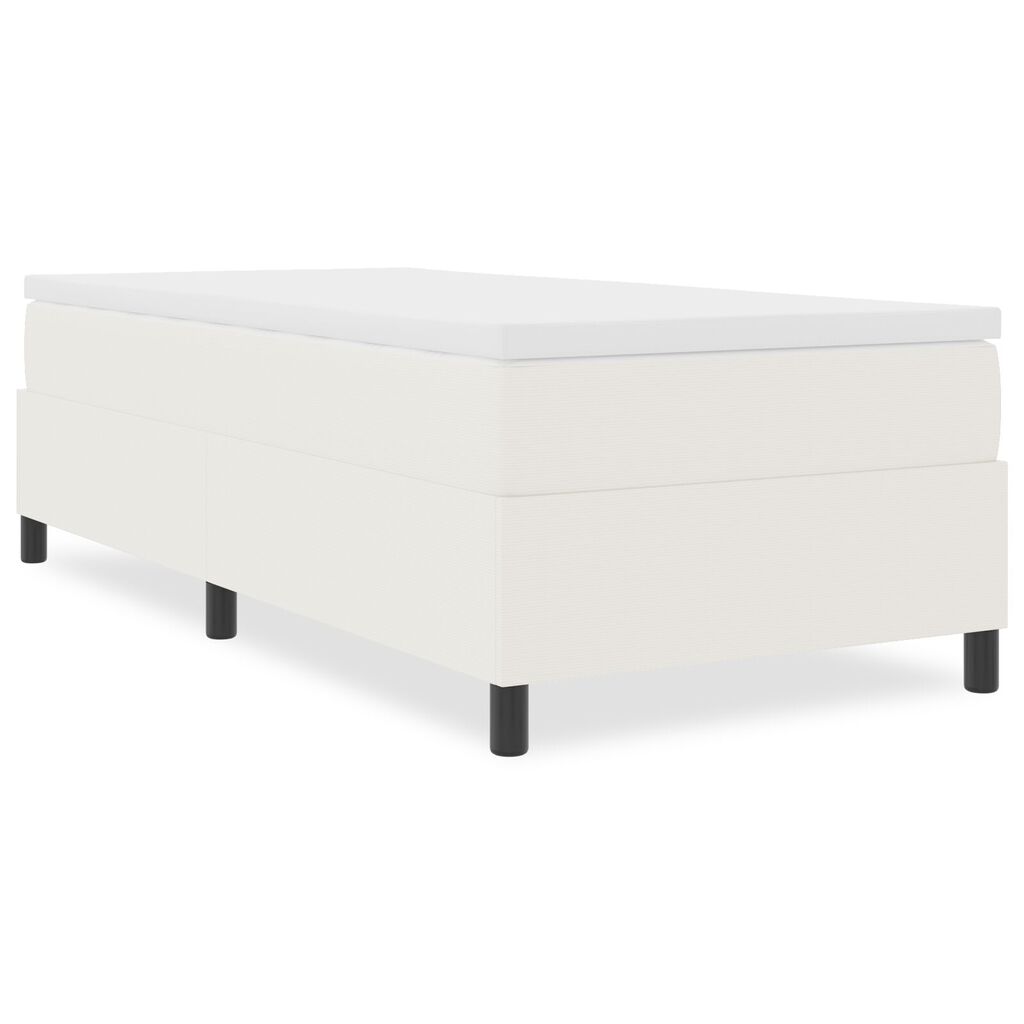 vidaXL Κρεβάτι Box Spring Κρέμ Μονό Κορντούρα