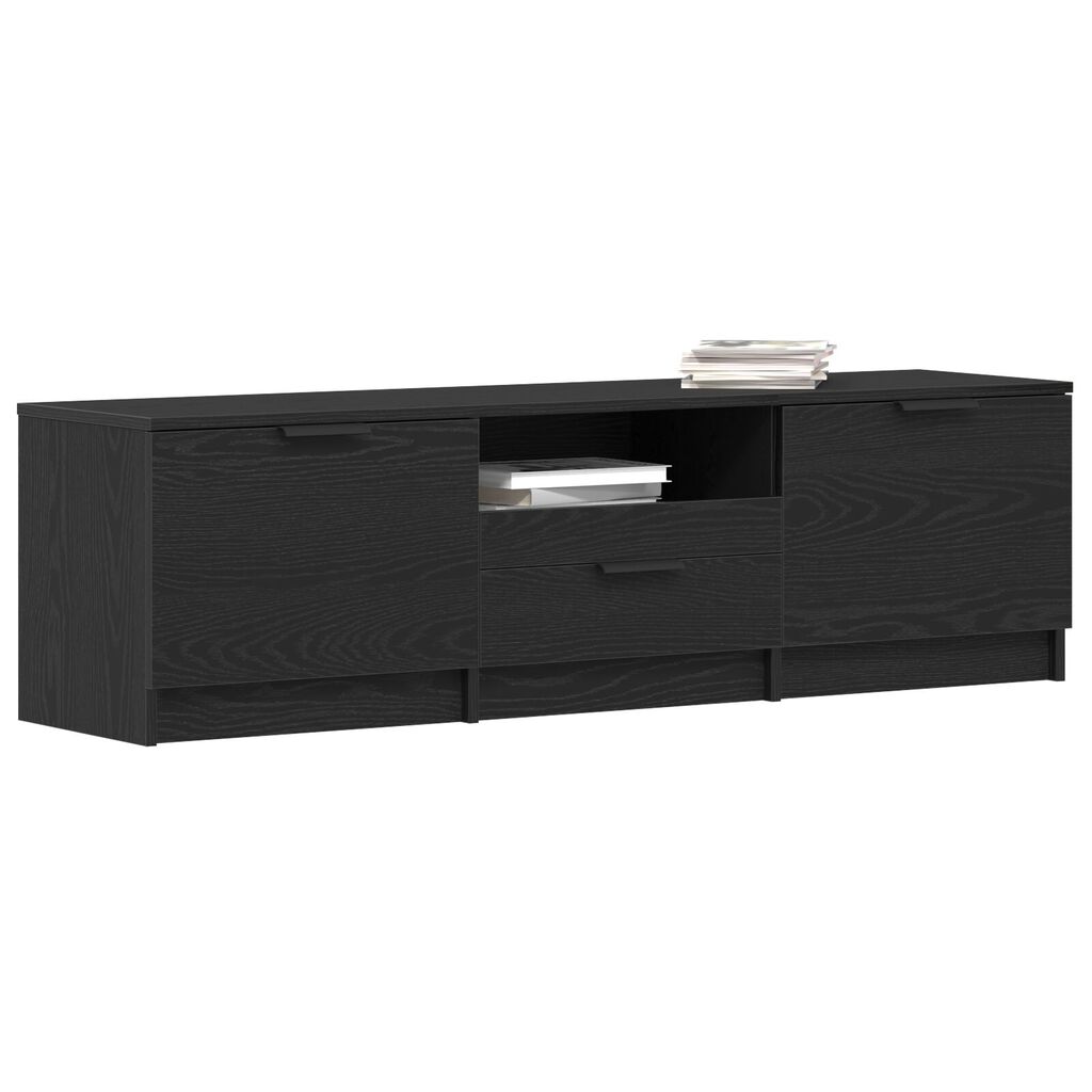 vidaXL Ντουλάπι τηλεόρασης - Μαύρη δρυς - 140x35x40 εκ. - Φτιαγμένο από επεξεργασμένο ξύλο