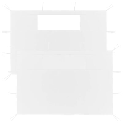 vidaXL Πλαϊνά για Κιόσκι με Παράθυρα τεμ. Λευκά 4,5x2,1 μ. 70 γρ./μ²