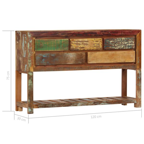 vidaXL Κονσόλα 120 x 30 x 75 εκ. από Μασίφ Ανακυκλωμένο Ξύλο