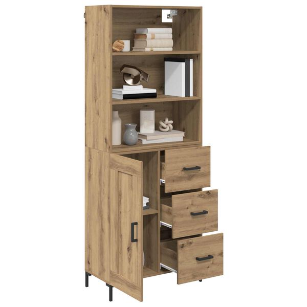 vidaXL Highboard Artisan Oak 69,5 x 34 x 180 &epsilon;&kappa;. &Epsilon;&pi;&epsilon;&xi;&epsilon;&rho;&gamma;&alpha;&sigma;&mu;έ&nu;&omicron; &xi;ύ&lambda;&omicron;