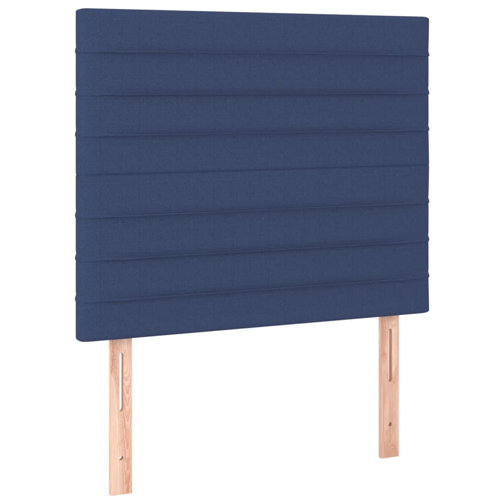 vidaXL Κρεβάτι Boxspring με Στρώμα Μπλε 80x200 εκ. Υφασμάτινο