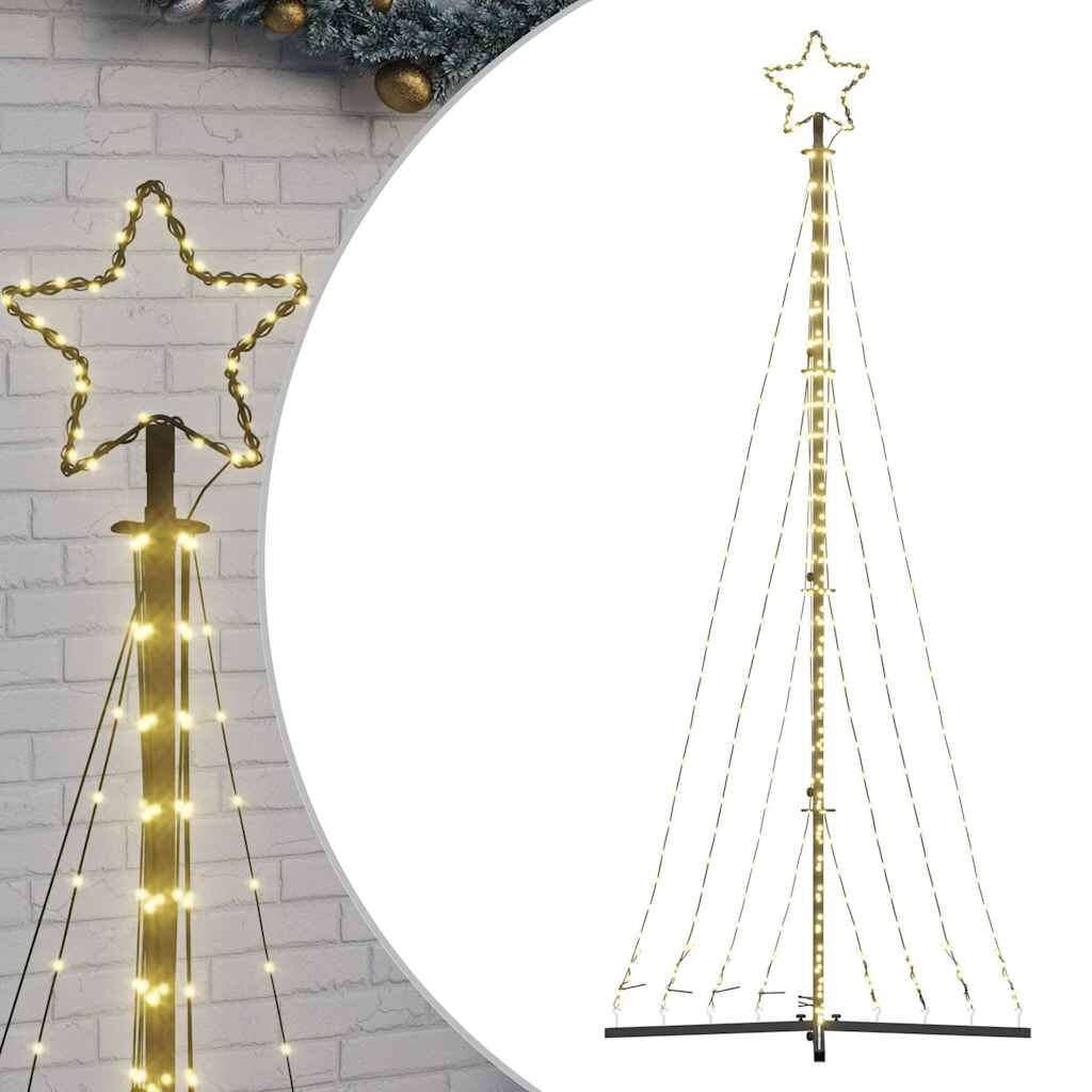 vidaXL Χριστουγεννιάτικο δέντρο LED 447 LED Ζεστό λευκό 249 εκ.