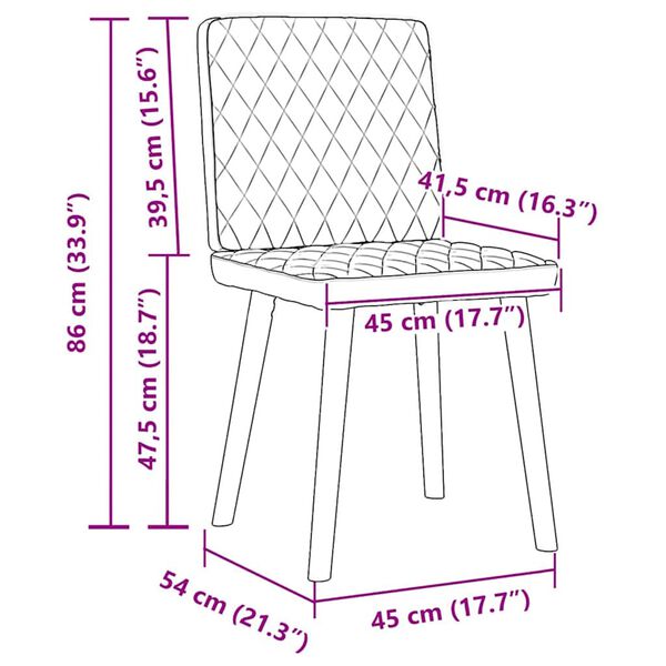vidaXL Καρέκλες τραπεζαρίας 4 τεμ Cloud Grey Fabric