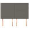 vidaXL Κεφαλάρι Κρεβατιού Γκρι 144x5x118/128 εκ. από Συνθετικό Δέρμα