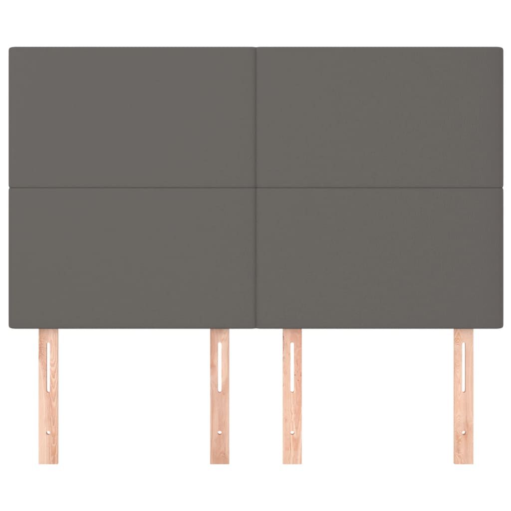 vidaXL Κεφαλάρια Κρεβατιού 4 τεμ. Γκρι 72x5x78/88 εκ. Συνθετικό Δέρμα