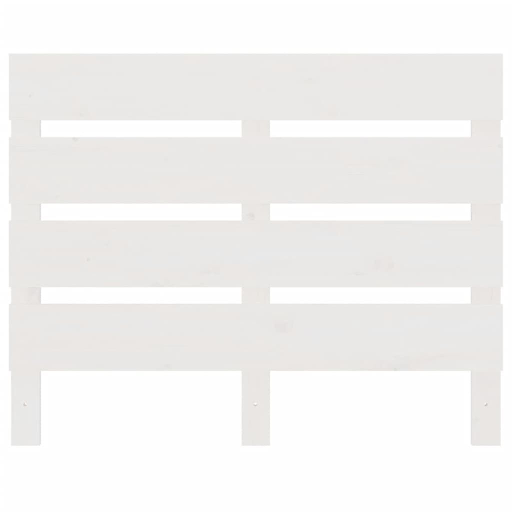 vidaXL Κεφαλάρι Κρεβατιού Λευκό 100 x 3 x 80 εκ. από Μασίφ Ξύλο Πεύκου