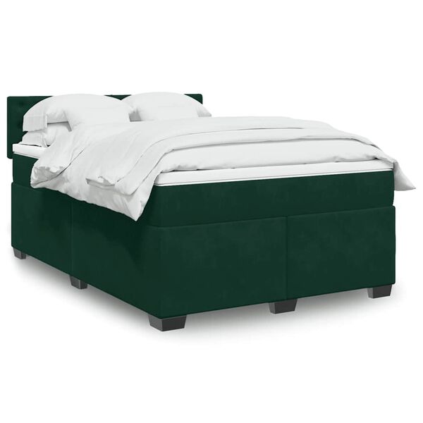 vidaXL &Kappa;&rho;&epsilon;&beta;ά&tau;&iota; Boxspring &mu;&epsilon; &Sigma;&tau;&rho;ώ&mu;&alpha; &Sigma;&kappa;&omicron;ύ&rho;&omicron; &Pi;&rho;ά&sigma;&iota;&nu;&omicron; 160x200&epsilon;&kappa;. &Beta;&epsilon;&lambda;&omicron;ύ&delta;&iota;&nu;&omicron;