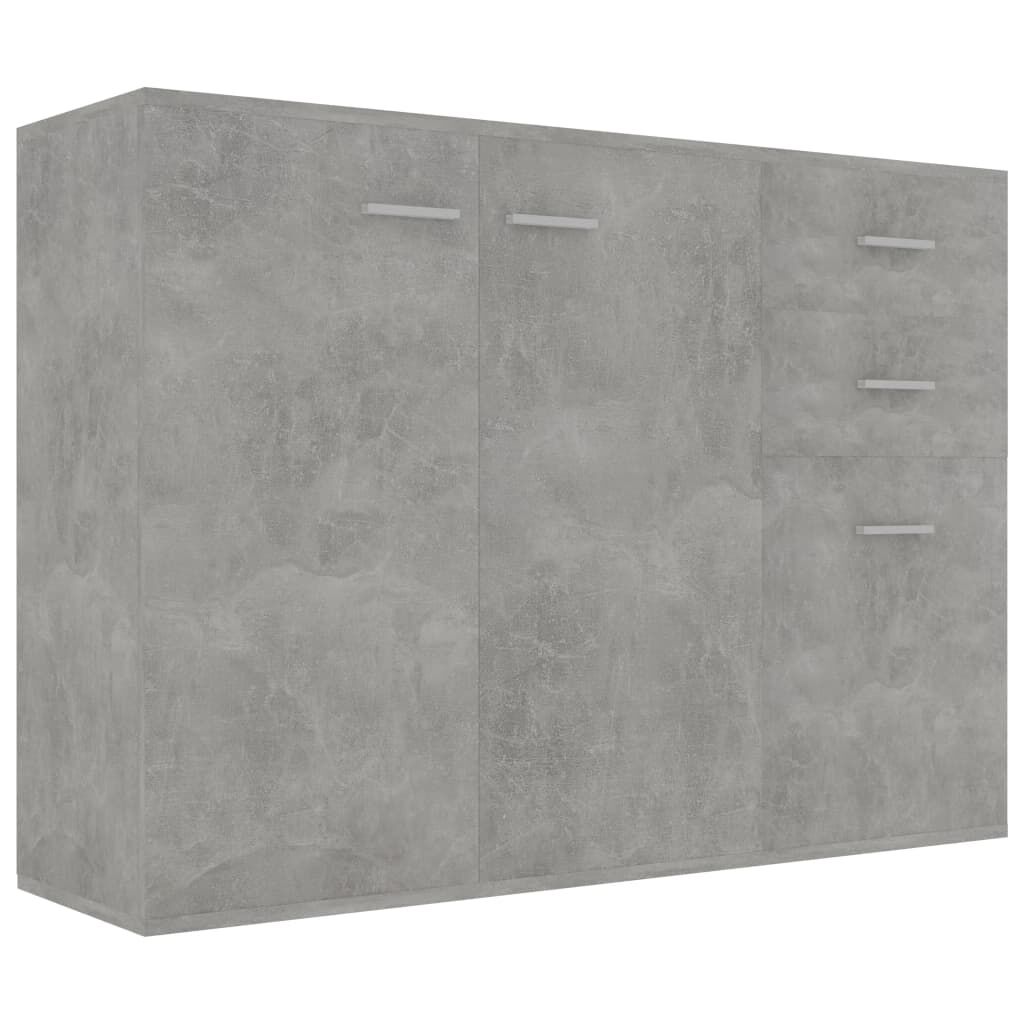 vidaXL Μπουφές Γκρι του Σκυροδέματος 105 x 30 x 75 εκ. από Επεξ. Ξύλο