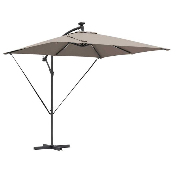 vidaXL Ομπρέλα Cantilever Banana Taupe 249 x 249 x 250 εκ.