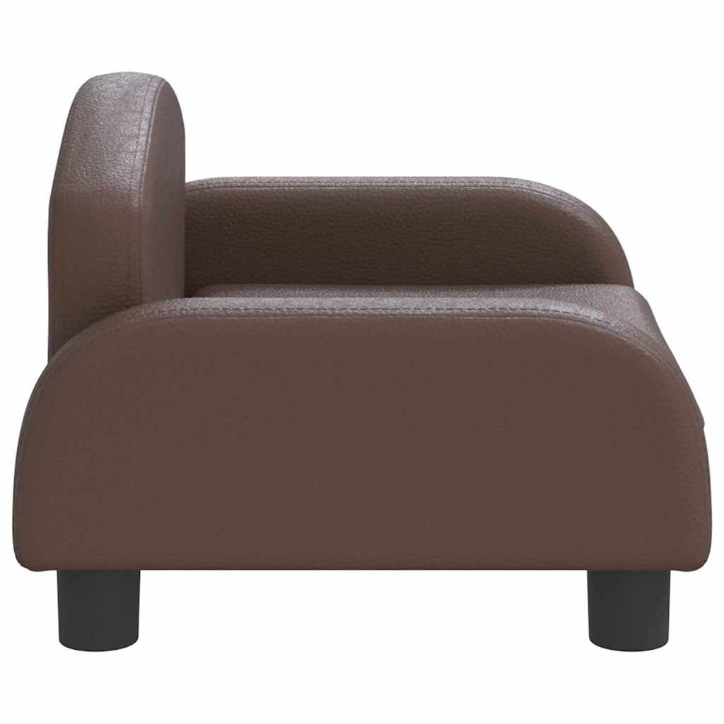 vidaXL Κρεβάτι Σκύλου Καφέ 50x40x30 εκ. από Συνθετικό Δέρμα