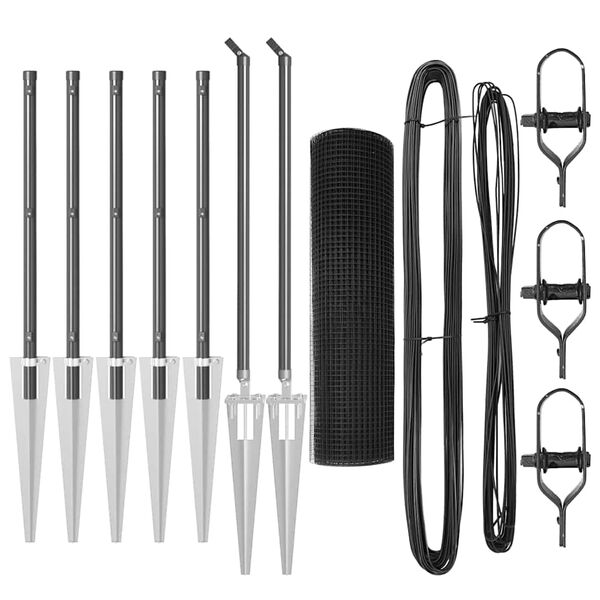 vidaXL &Sigma;&tau;ύ&lambda;&omicron;&sigmaf; &Pi;&epsilon;&rho;&iota;&phi;&rho;ά&xi;&epsilon;&omega;&nu; &Gamma;&kappa;&rho;&iota; 10 x 0,6 &mu; (16 x 16 mm &pi;&lambda;έ&gamma;&mu;&alpha;)