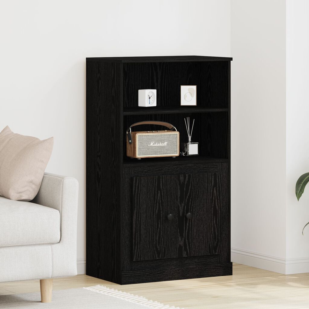 vidaXL Υψηλή ντουλάπα Μαύρη Δρυός 60x35.5x103.5 εκ. Επεξεργασμένο Ξύλο