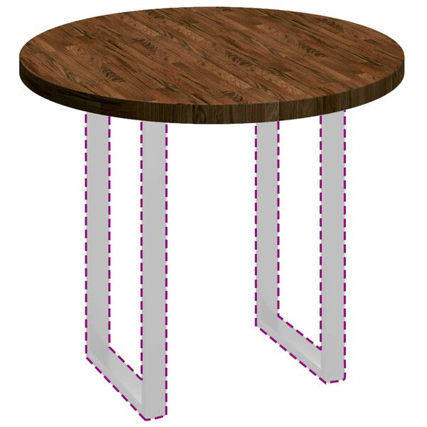 vidaXL &Kappa;&alpha;&pi;ά&kappa;&iota; &tau;&rho;&alpha;&pi;&epsilon;&zeta;&iota;&omicron;ύ &Sigma;&kappa;&omicron;ύ&rho;&omicron; &Kappa;&alpha;&phi;έ &Oslash; 90 x 4 cm &Sigma;&tau;&epsilon;&rho;&epsilon;ό &Xi;ύ&lambda;&omicron; &Delta;&rho;&upsilon;ό&sigmaf;