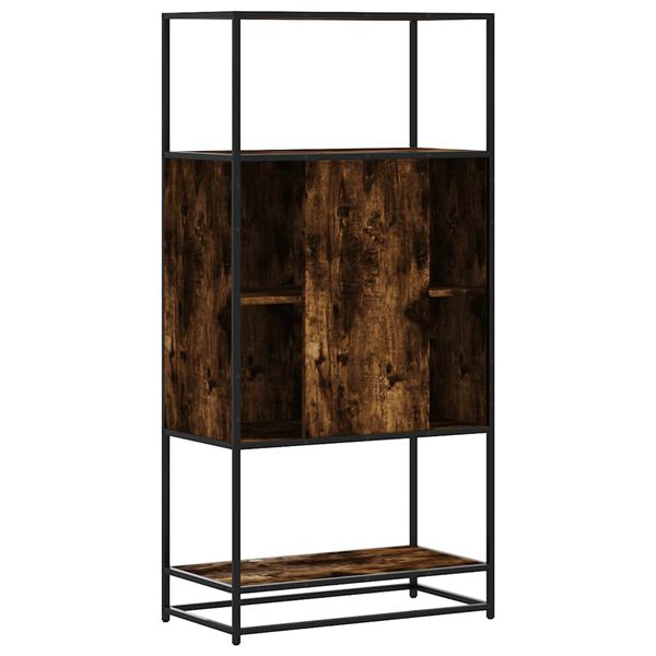 vidaXL Highboard Καπνιστή δρυς 68x35x139 cm Κατασκευασμένο ξύλο