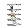 vidaXL Βιβλιοθήκη 5 Επιπέδων Γκρι Sonoma 100x33x180,5εκ. Επεξεργ. Ξύλο