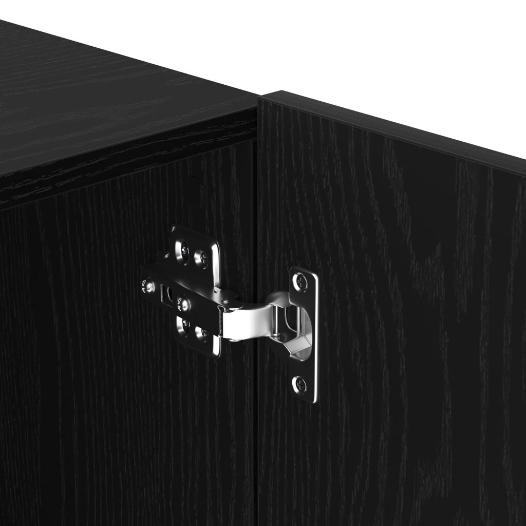 vidaXL Ντουλάπι Τοίχου Τηλεόρασης Μαύρη Δρυς 100x30x41 εκ. Επεξεργασμένο Ξύλο
