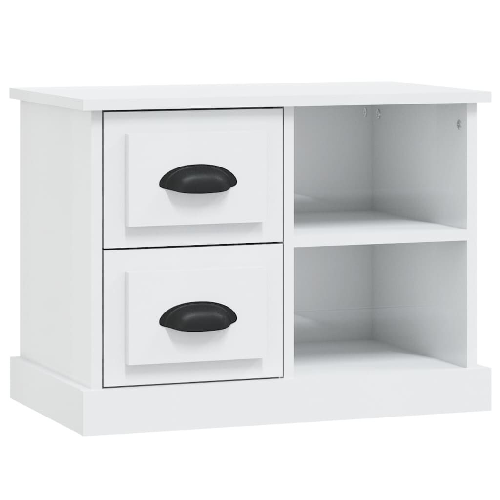 vidaXL Κομοδίνα Γυαλιστερό Λευκό 60x35,5x45 εκ.