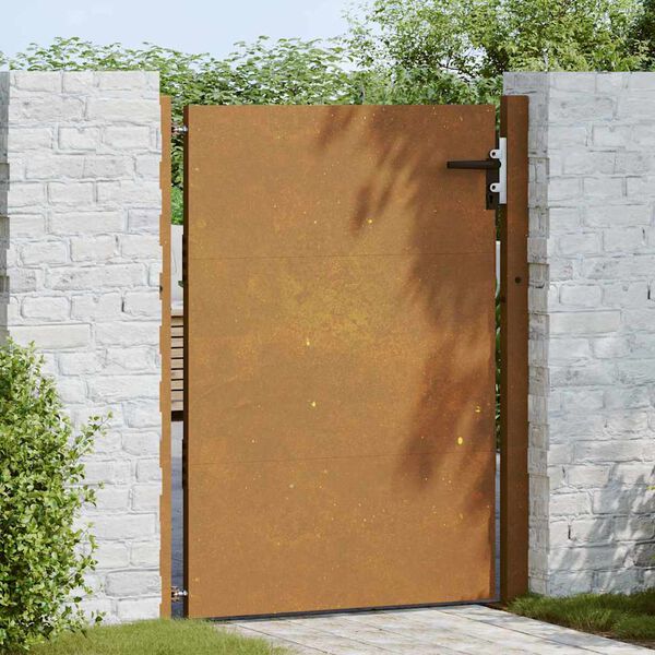 vidaXL Πόρτα Κήπου 105x130 εκ. από Ατσάλι Corten