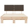 vidaXL Σκελετός Κρεβατιού με Επενδεδυμένο Κεφαλάρι Taupe 135 x 190 cm
