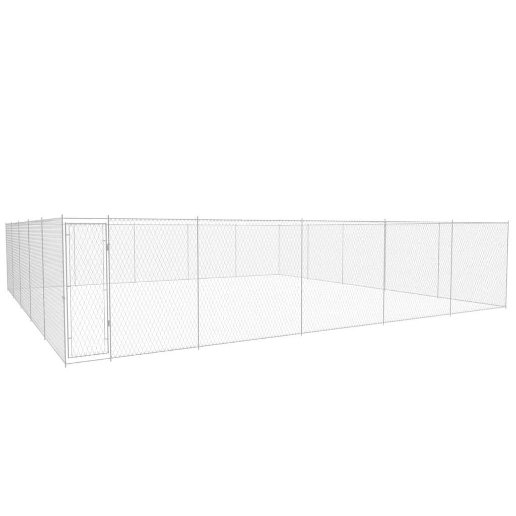 vidaXL Κλουβί Σκύλου Εξωτερικού Χώρου 950x950x185 εκ. Γαλβαν. Ατσάλι