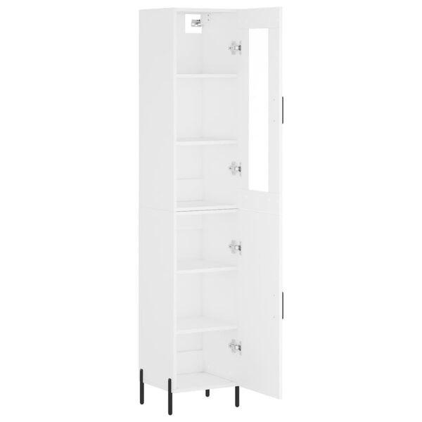 vidaXL Ντουλάπι Λευκό 34,5 x 34 x 180 εκ. από Επεξεργασμένο Ξύλο