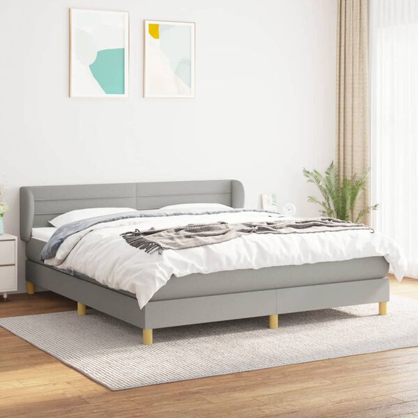 vidaXL &Kappa;&rho;&epsilon;&beta;ά&tau;&iota; Boxspring &mu;&epsilon; &Sigma;&tau;&rho;ώ&mu;&alpha; &Alpha;&nu;. &Pi;&rho;ά&sigma;&iota;&nu;&omicron; 160x200&epsilon;&kappa; &Upsilon;&phi;&alpha;&sigma;&mu;ά&tau;&iota;&nu;&omicron;
