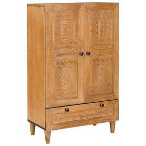 vidaXL Highboard Ανοιχτό καφέ 60 x 33 x 100 εκ. Μασίφ ξύλο μάνγκο