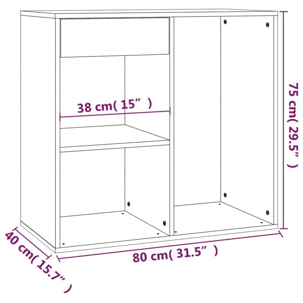 vidaXL Ντουλάπι Καλλυντικών Sonoma Δρυς 80x40x75 εκ. Επεξ. ξύλο