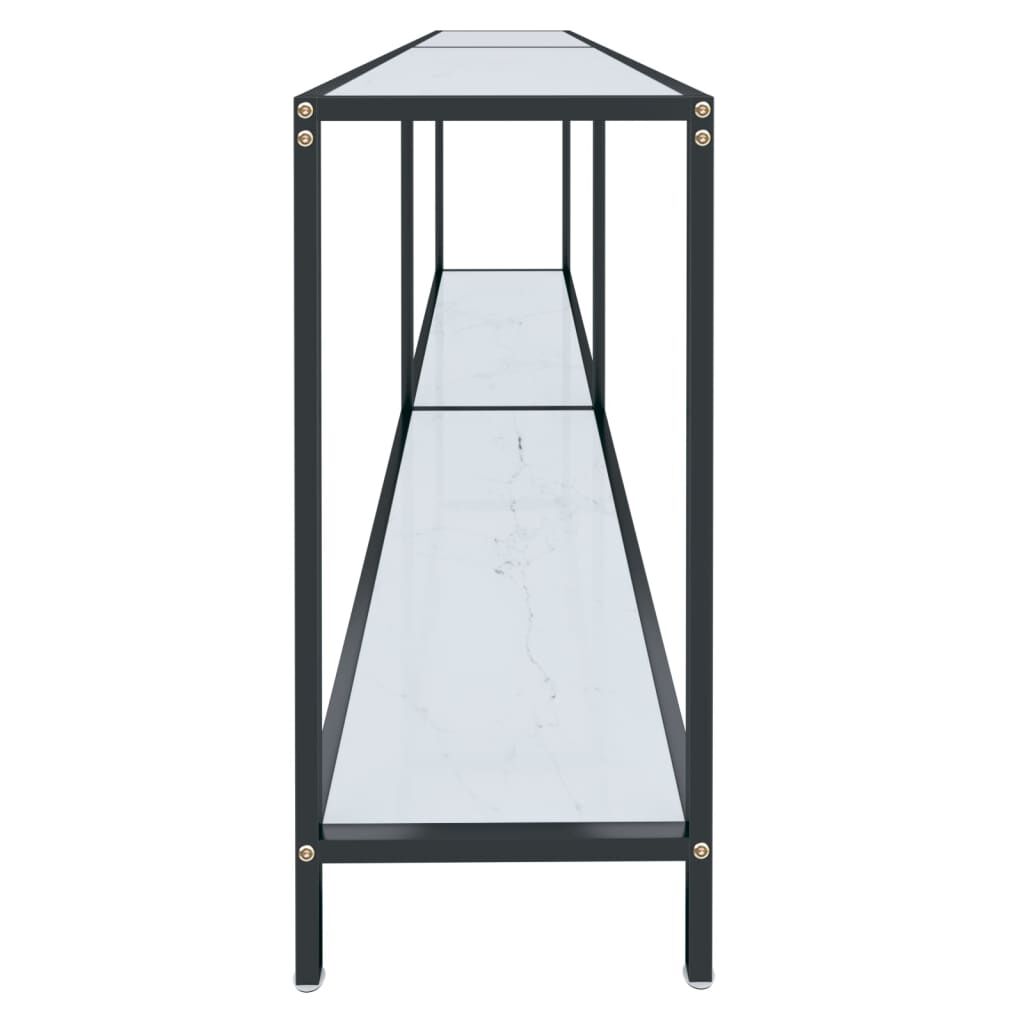 vidaXL Τραπέζι Κονσόλα Λευκό 200 x 35 x 75,5 εκ. από Ψημένο Γυαλί