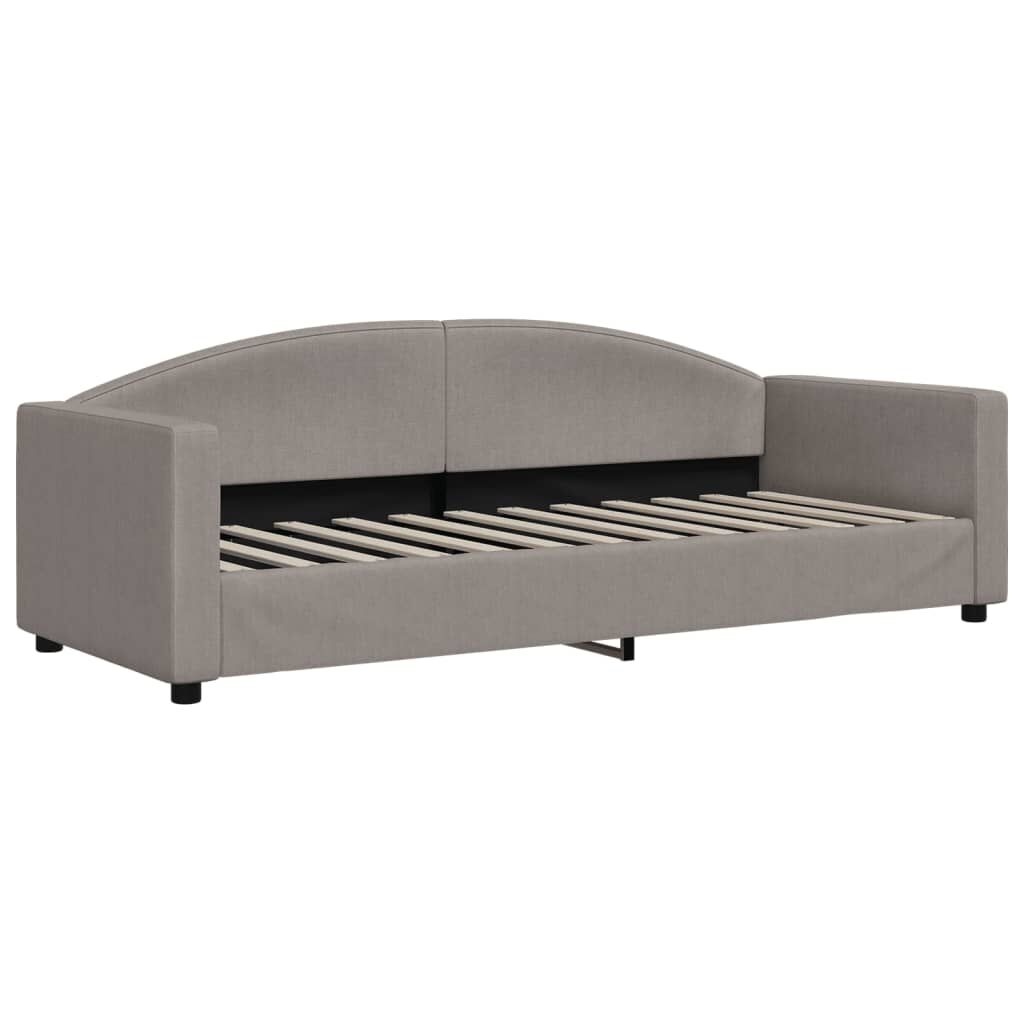 vidaXL Καναπές Κρεβάτι με Στρώμα Taupe 80 x 200 εκ. Υφασμάτινο