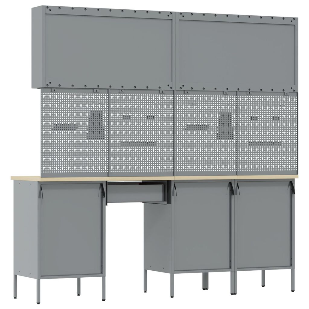 vidaXL Set Εργαλειοθήκης 10 Τεμαχίων Μαύρο Ατσάλι