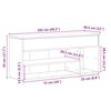 Πάγκος παπουτσιών vidaXL Sonoma Oak 102x30,5x45 cm Κατασκευασμένο ξύλο