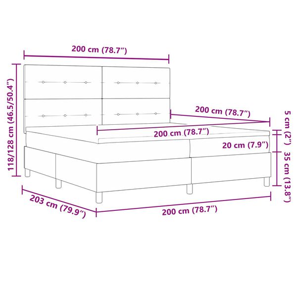 vidaXL Κρεβάτι με Κουβέρτα Σκούρο Πράσινο 200x200 εκ. Βελούδο